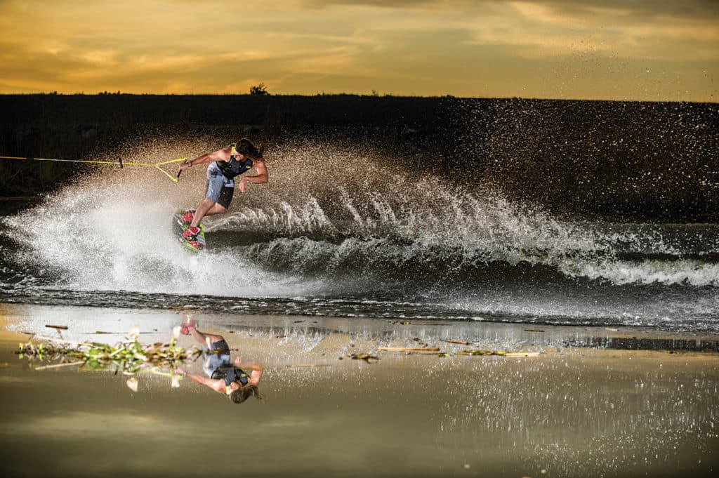 Trever Maur wakeboarding