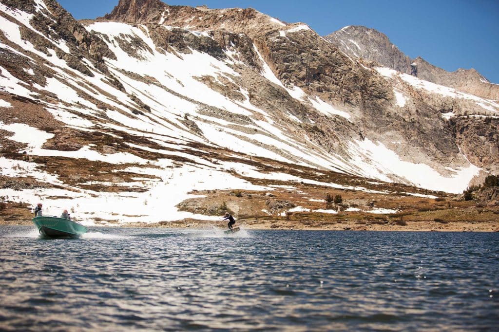 A Shark Boat Wakeskating Adventure in the Mountains