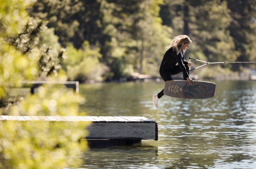 A Shark Boat Wakeskating Adventure in the Mountains