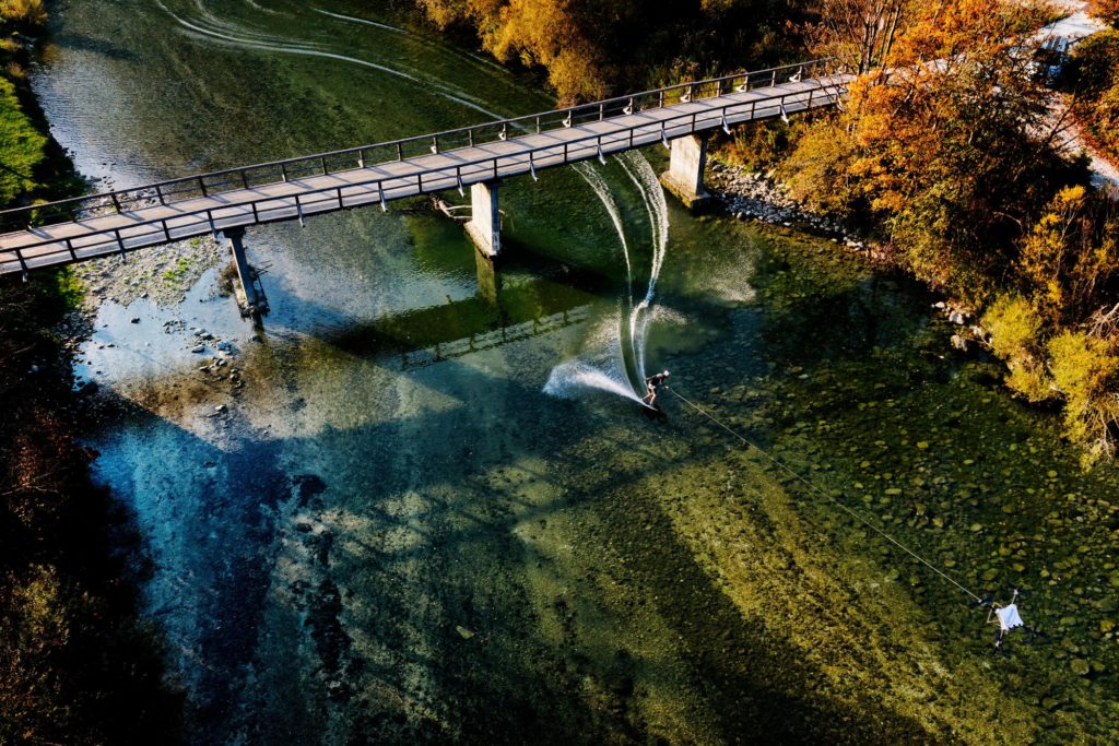 Drone Wakeskating With Brian Grubb