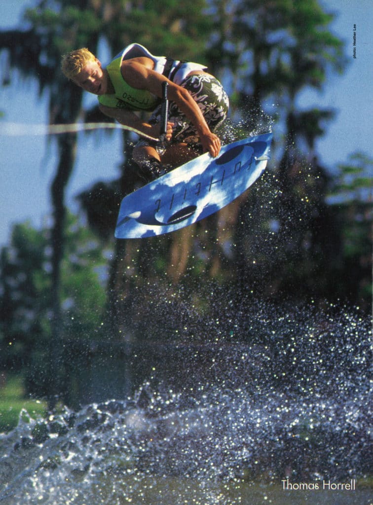 Thomas Horrell launching off the wake