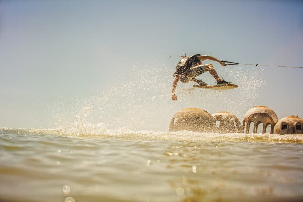 Bryan Grubb wakeskating