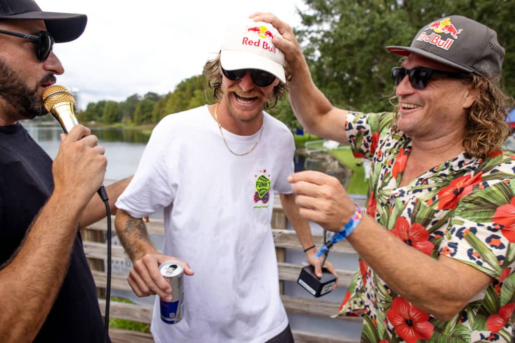 Parks Bonifay celebrating with Massi Piffaretti