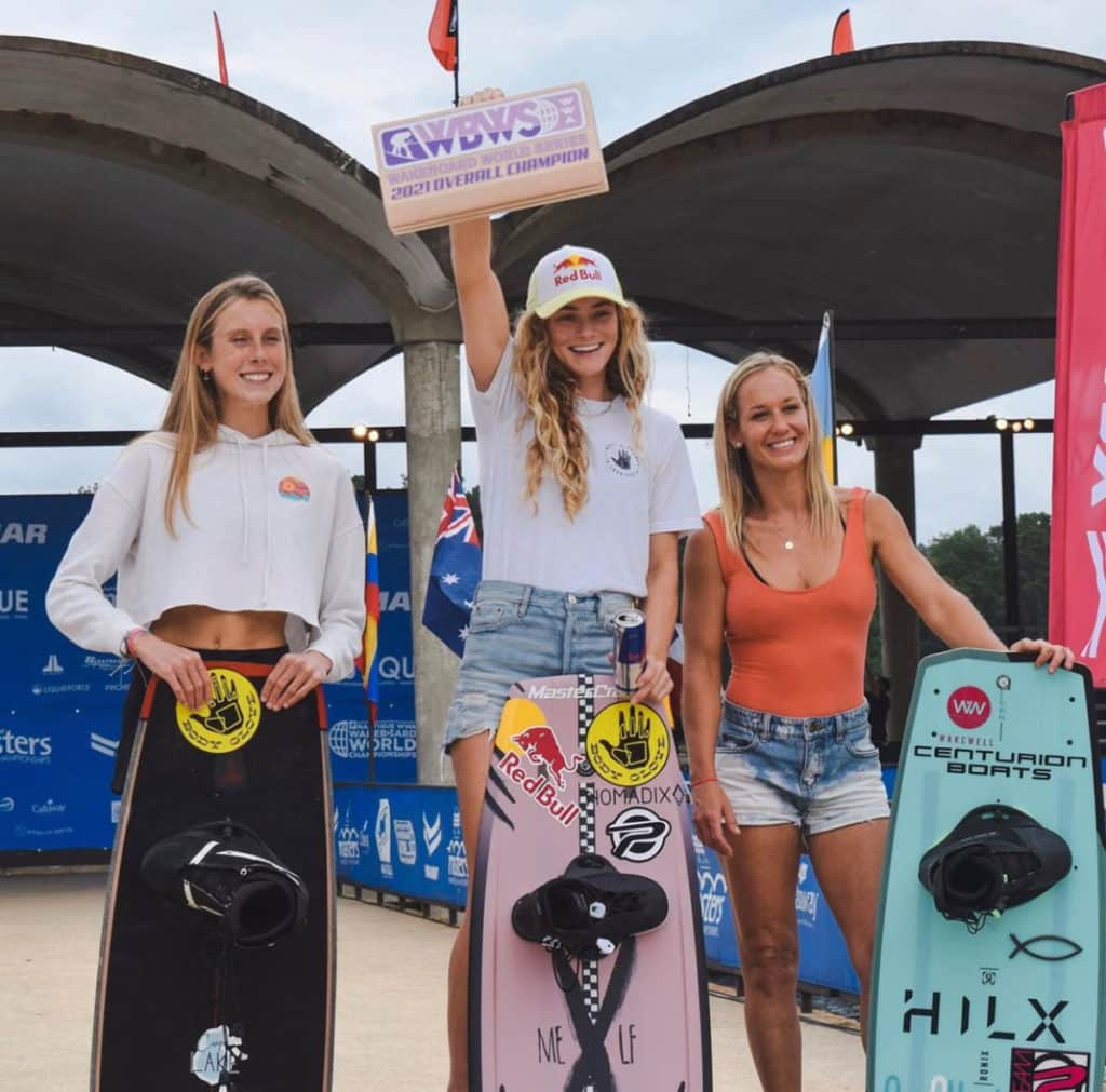 Pro Women's podium at the World Championships