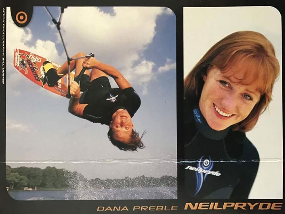 Dana sponsoring a wetsuit