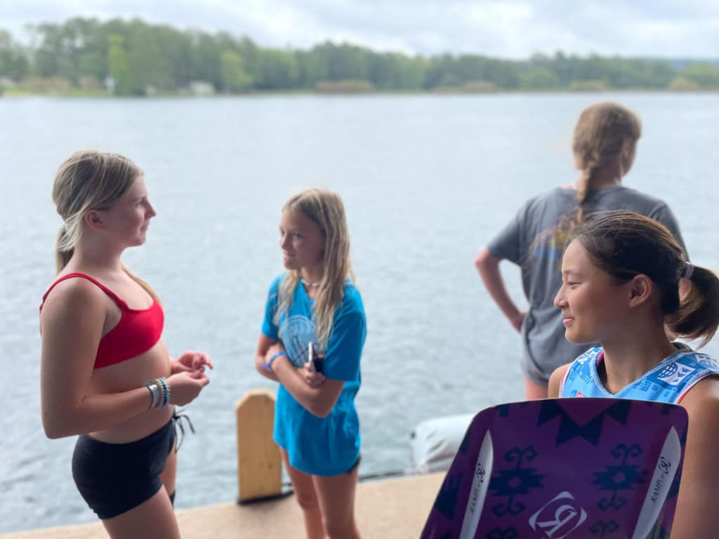 Junior Pro Women’s Division riders on the dock