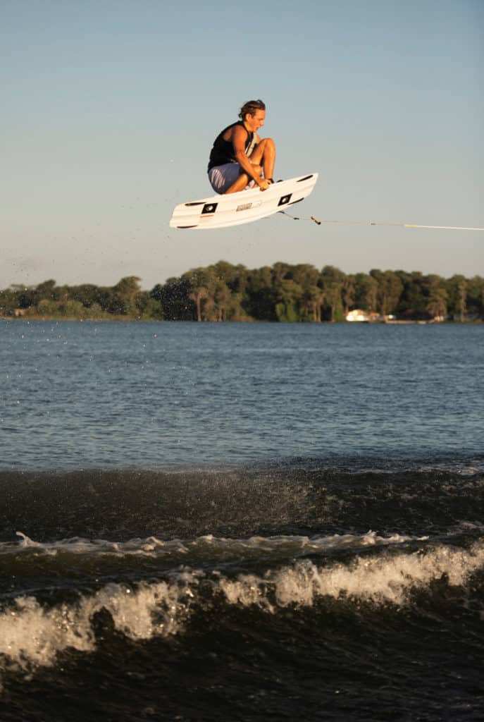 Sam Brown boosting over the wake