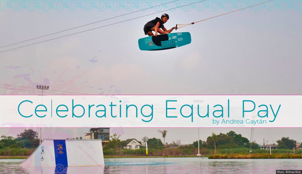 Celebrating equal pay in women's wakeboarding