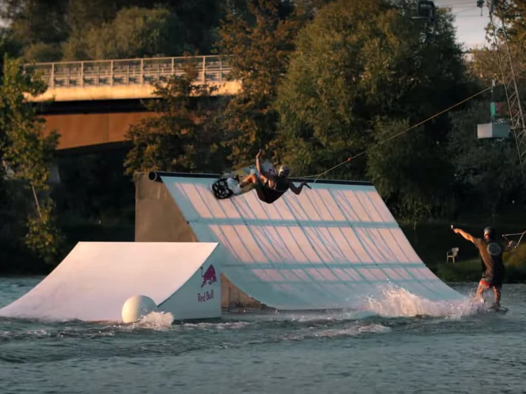 Daniel Grant in the wake park