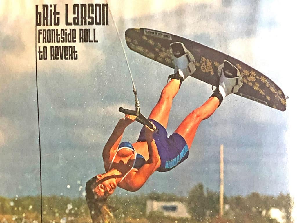 Britt Larsen going upside down