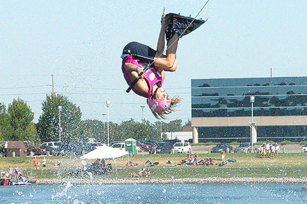 Leslie Kent riding in a contest