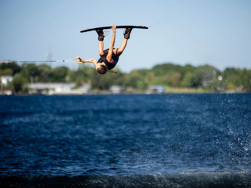 Mary Morgan Howell inverted off the wake