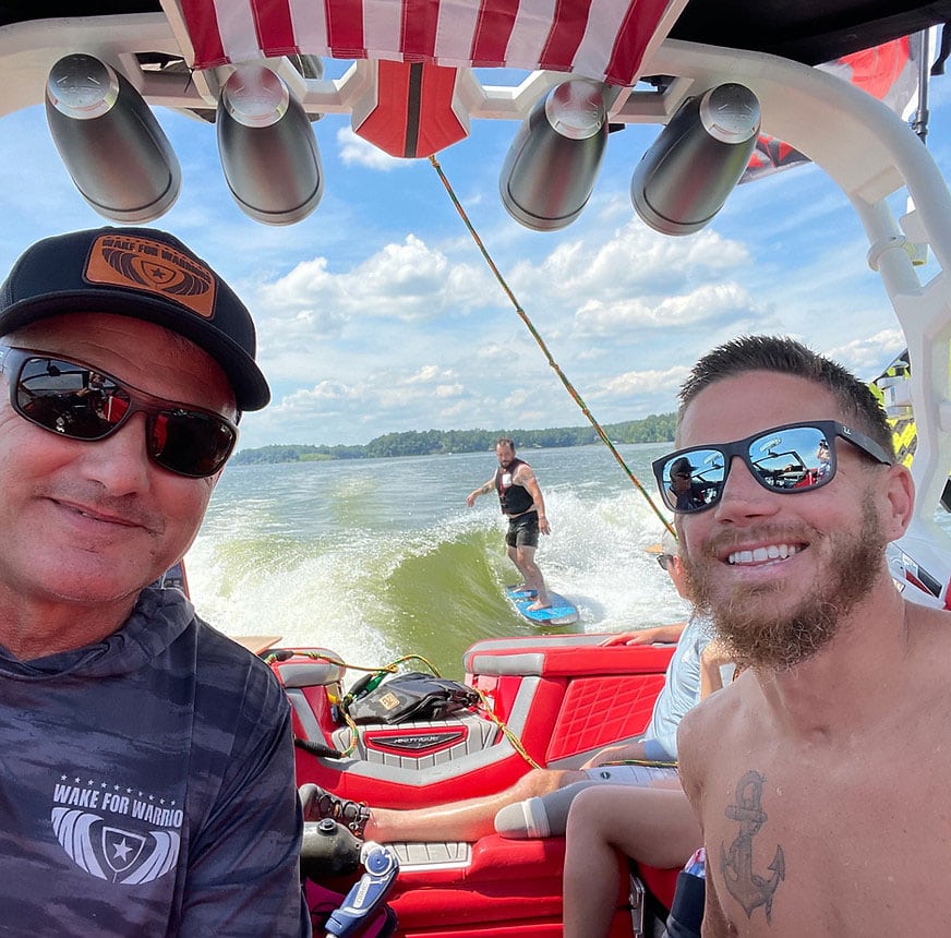 Kyle Carpenter on the boat