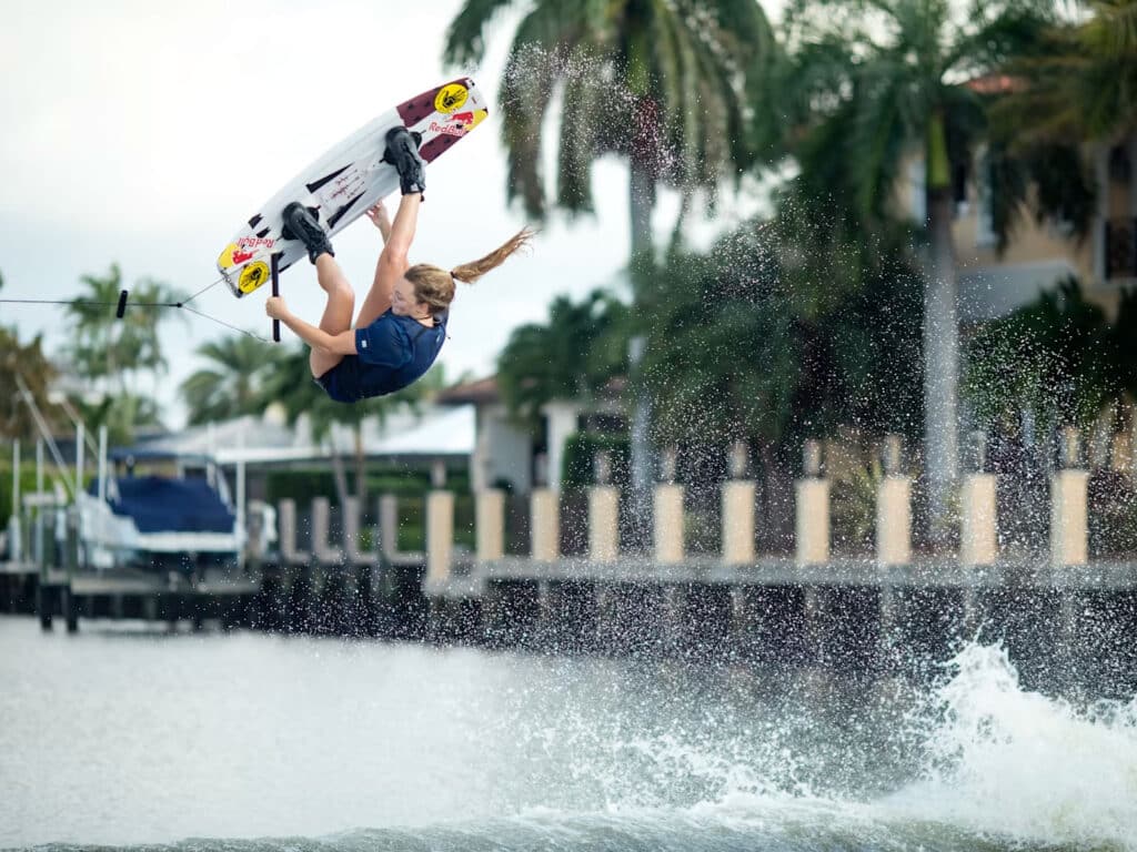 Meagan Ethell hitting the wake