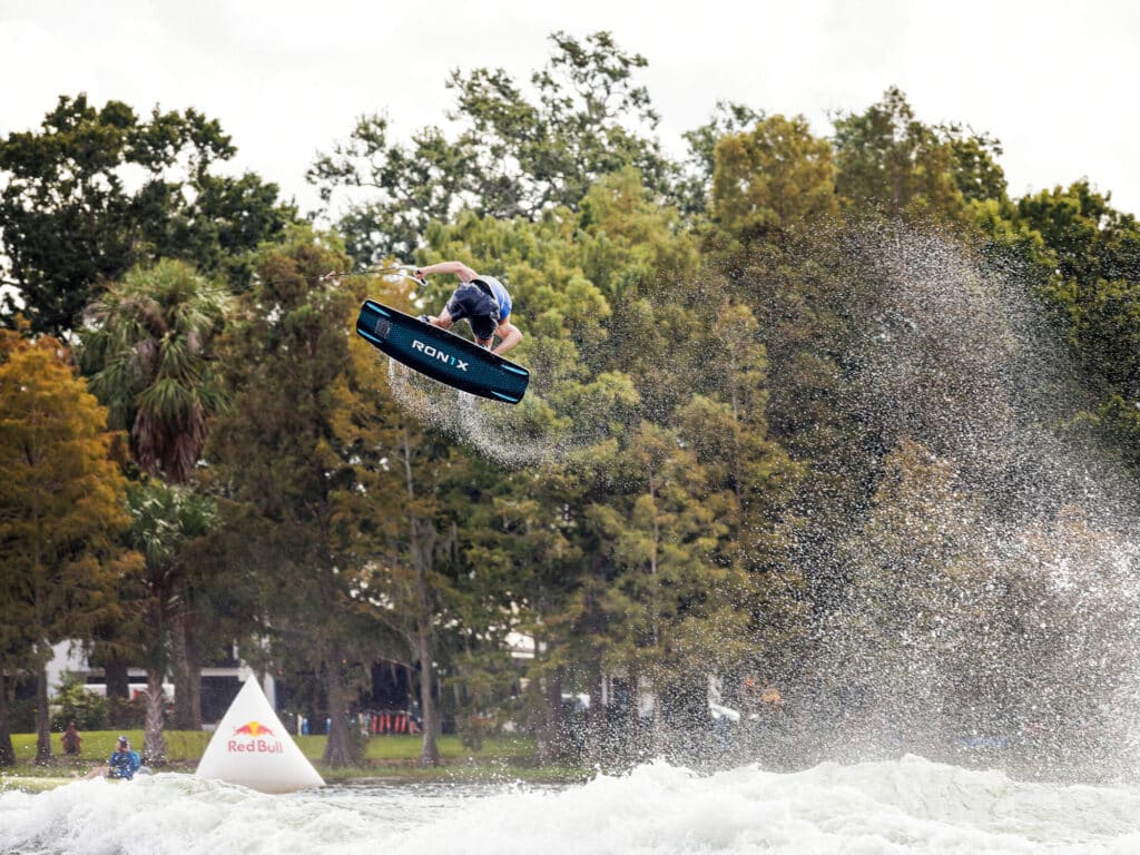 Thomas Herman attempting his backflip