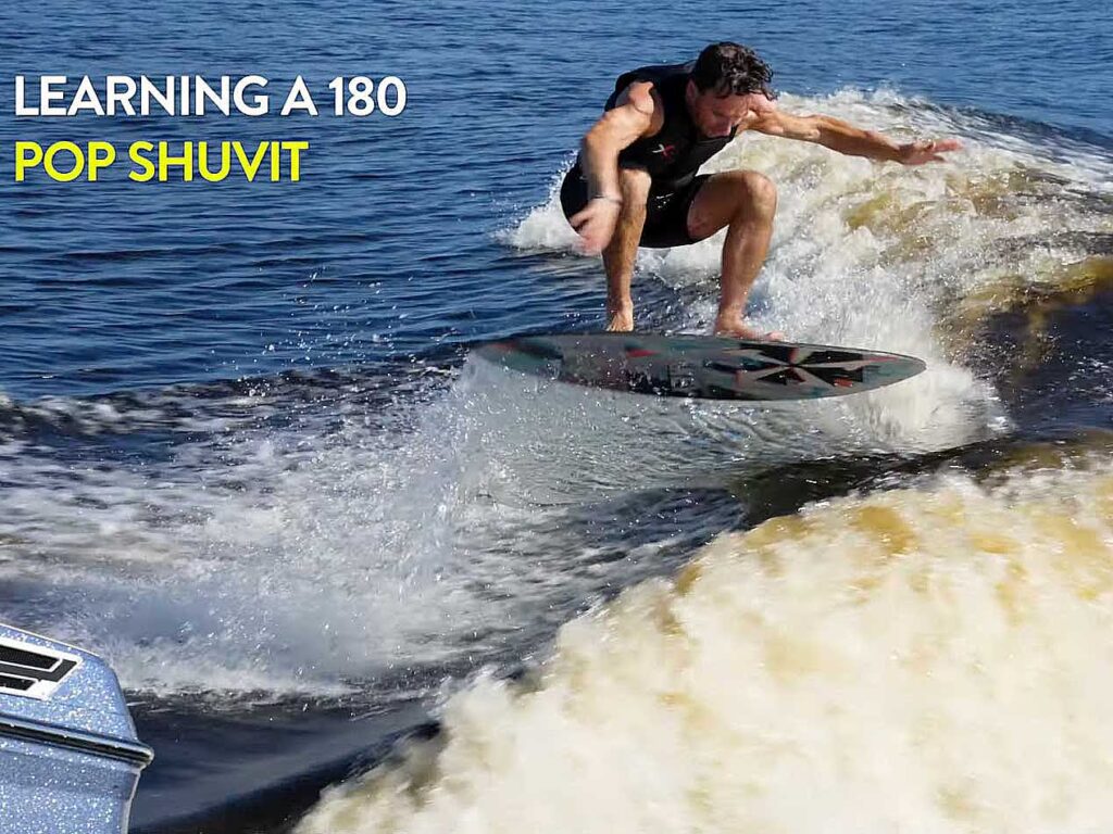 Matt Manzari pop shuvit wakesurfing