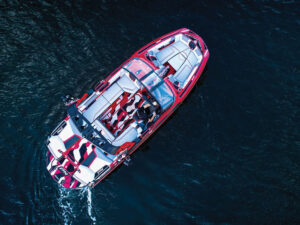 SeaDek flooring on a boat