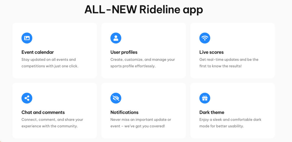 WWA Rideline app features