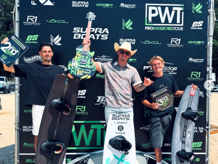 Nic Rapa on the PWT podium