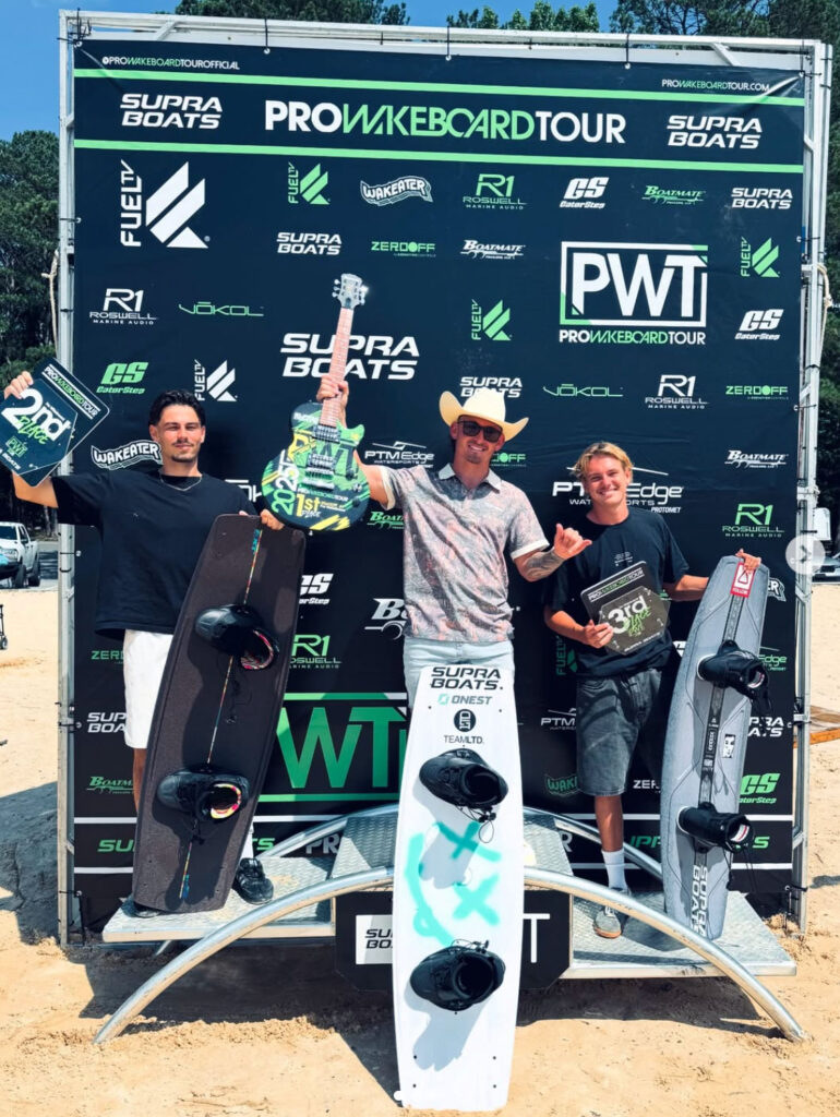 Nic Rapa on the PWT podium