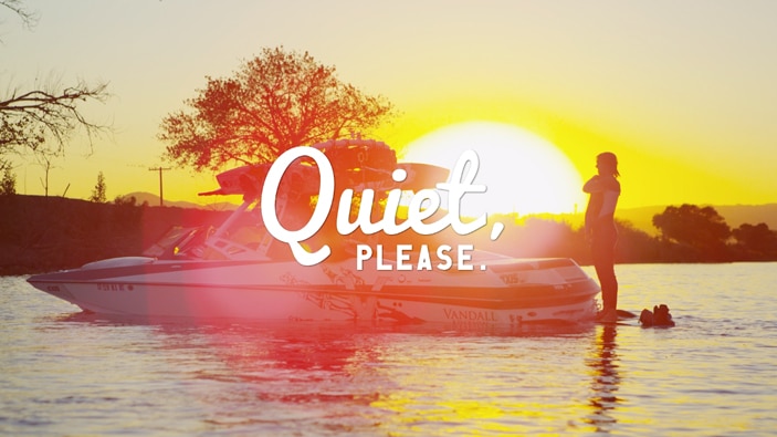 Josh Twelker and Trever Maur get ready to shoot during the teaser for in TransWorld Wakeboarding's Quiet, Please.