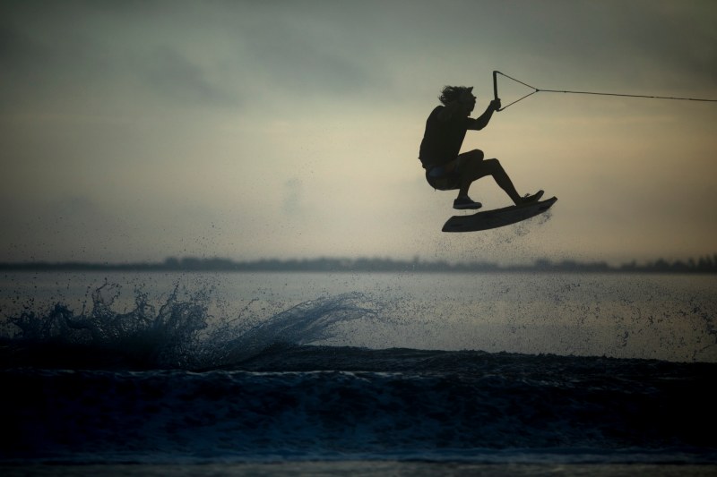 Brian Grubb wakeskates in Sebastian, FL