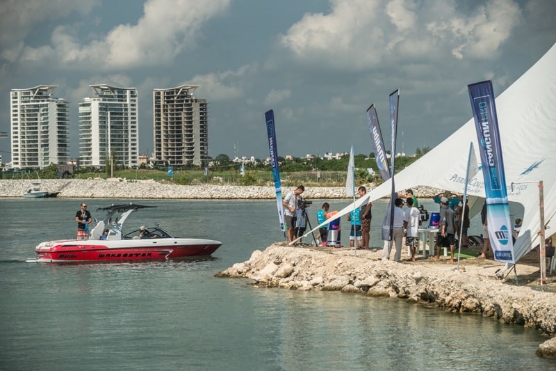 The Malibu 23 LSV at Rivera Puerto Cancun at the 2014 WWA Cancun Pro presented by Malibu Boats on October 4th, 2014.
