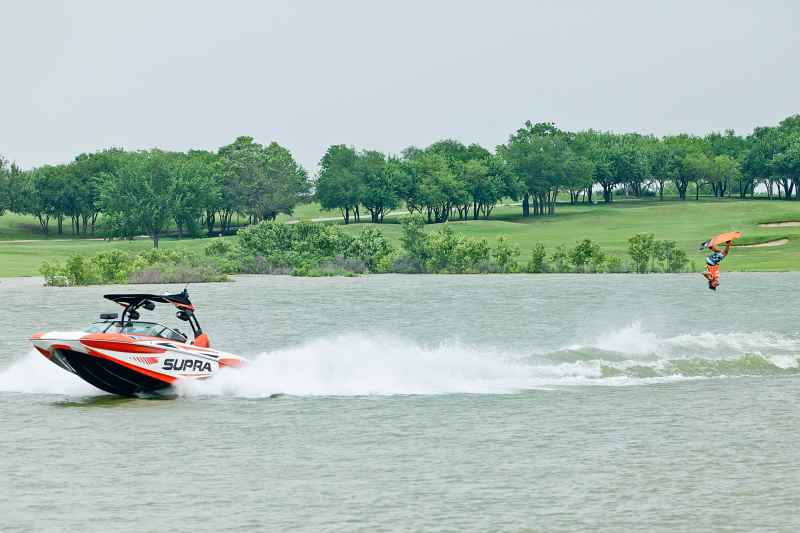 Harley Clifford (AUS), winner of the Supra Boats Pro Wakeboard Tour competing at Stop #1 at Stewart Creek Park in the Colony, Texas.