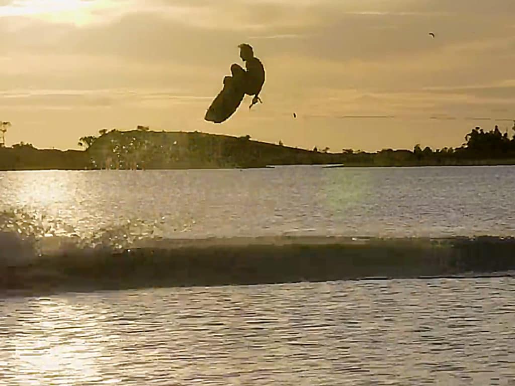 Riding at sunset in Blue Lake
