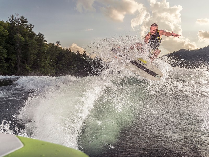 wakesurfing