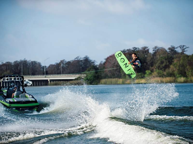 Tony Carroll wakeboarding