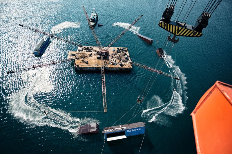 Felix Georgii Felix Georgii wakeboarding full circle at Wake Crane Project in Pula, Croatia on September 24, 2016