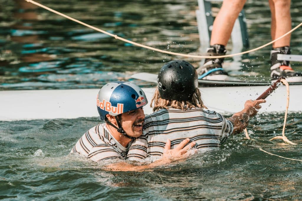 Jules Charraud and Clement Dominjon celebrating