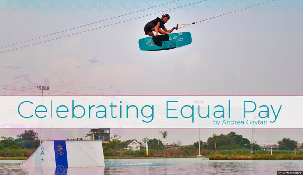 Celebrating equal pay in women's wakeboarding