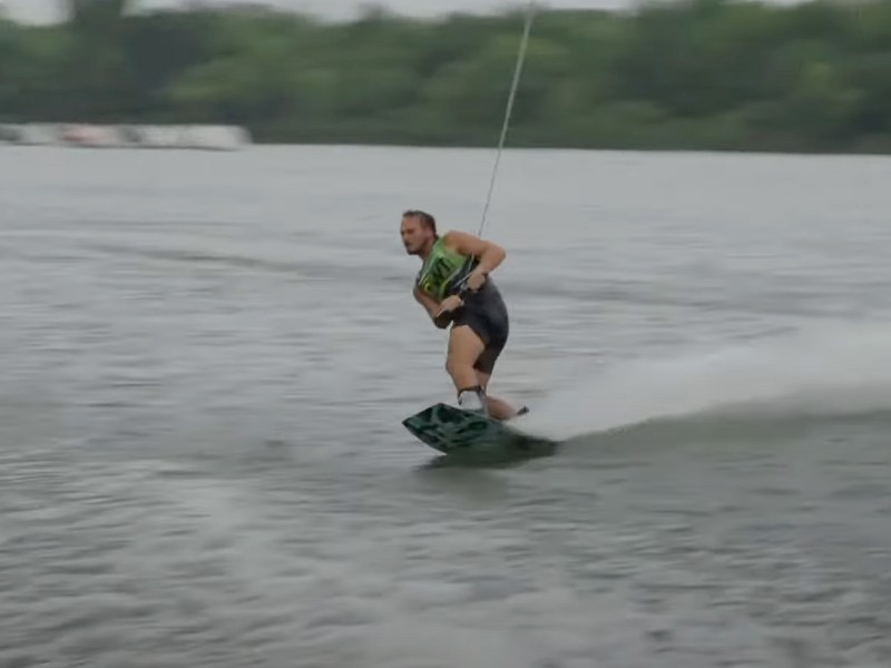 Cory Teunissen riding at Stop 1 Pro Wakeboard Tour 2025
