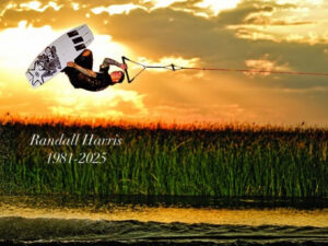 Randall Harris wakeboarding