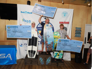 Male wakesurfing winners