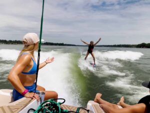 Wakesurfing on Lake Norman