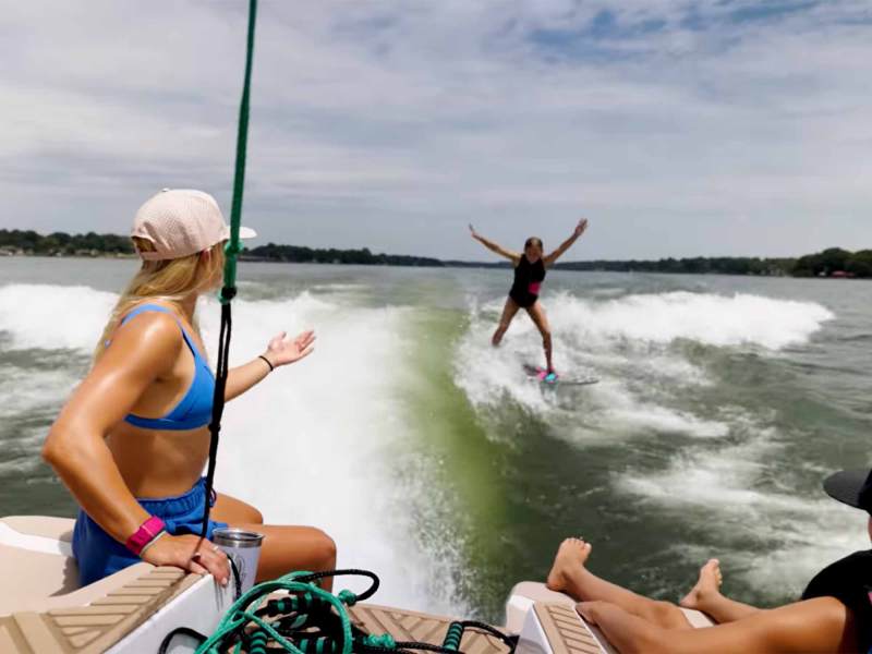 Wakesurfing on Lake Norman