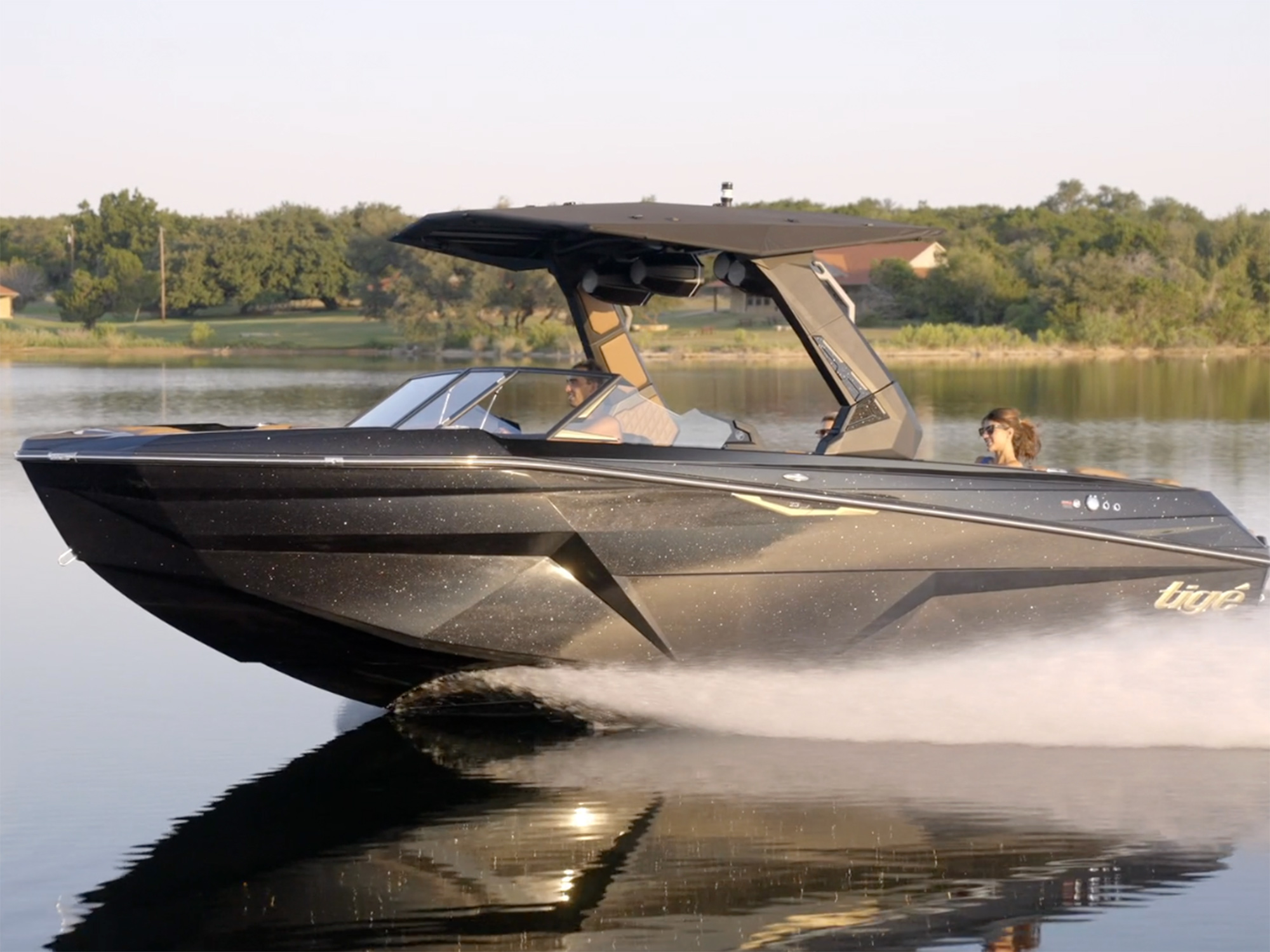 Tige boat on the water