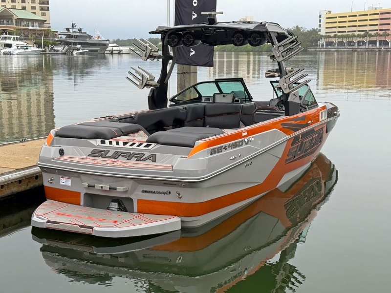 Supra towboat at the dock