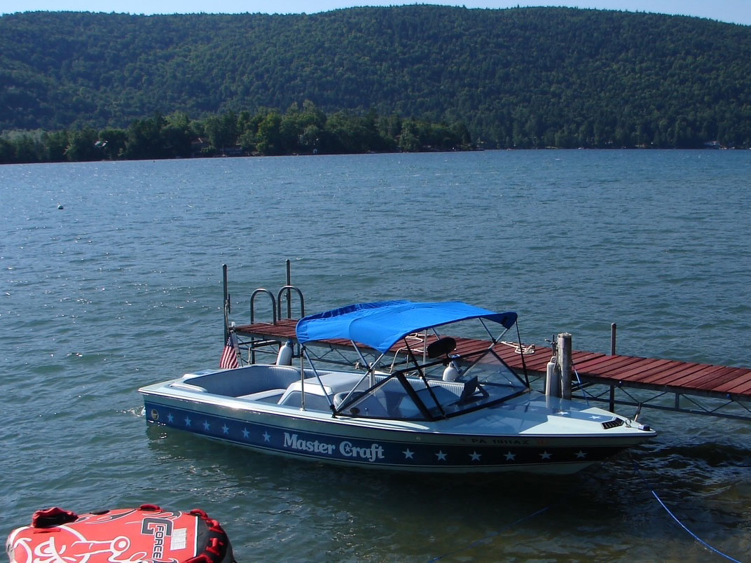 Vintage MasterCraft at the dock