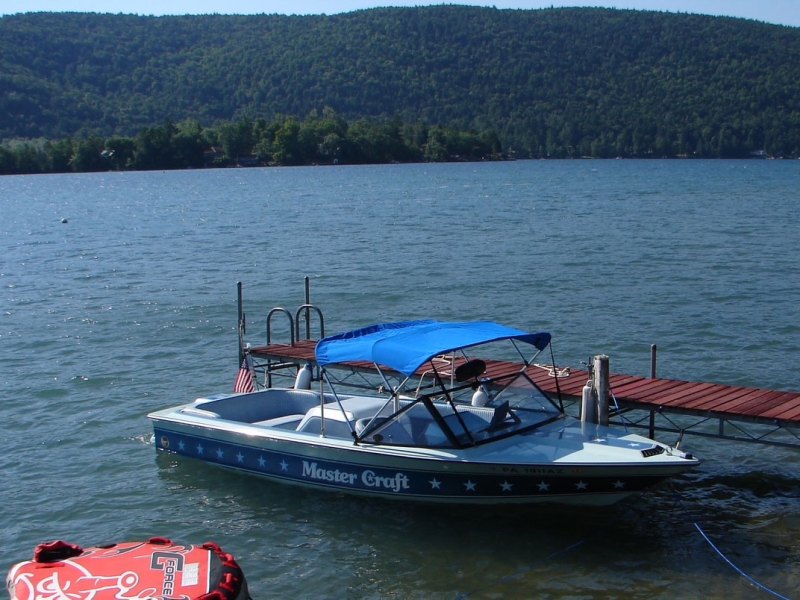 Vintage MasterCraft at the dock