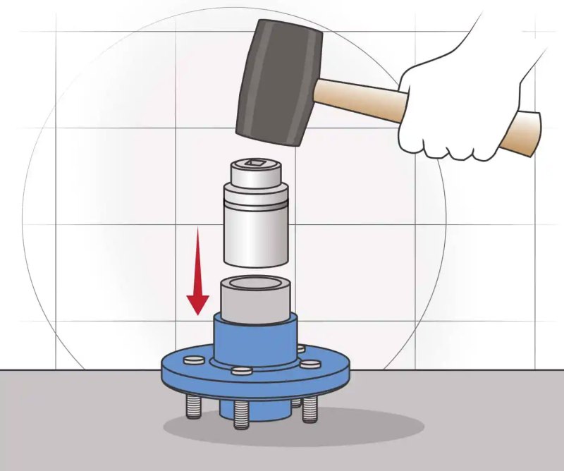 Tapping in inner bearing and race